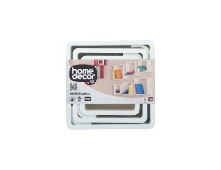 TRIPLE CUBO BLANCO LACADO 30/25/20CM C.REDONDA