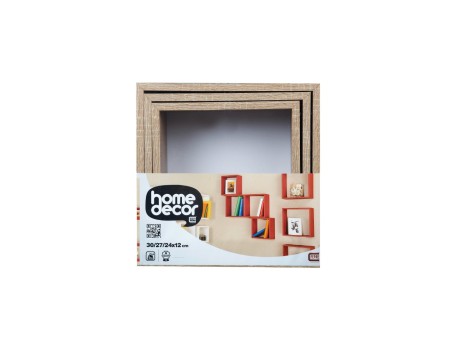 TRIPLE CUBO RECTO PVC ROBLE VIEJO 30/27/24 CM
