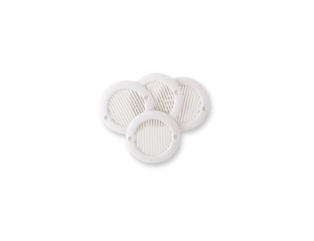 KIT 4 REJILLAS ATORNILLAR ABS BLANCO D-6.4 CM