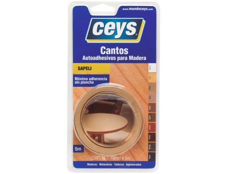 CANTO AUTOADHESIVO SAPELI 5M 19MM CEYS 850402