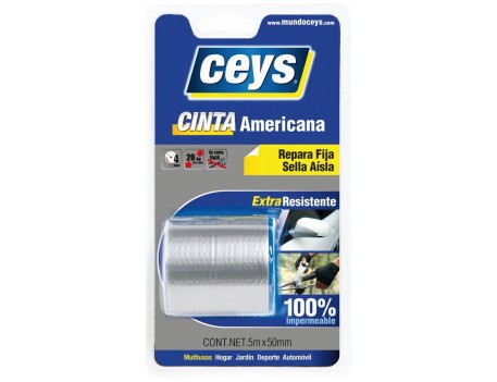 CINTA AMERICANA CEYS PLATA 5M X 50MM BLISTER