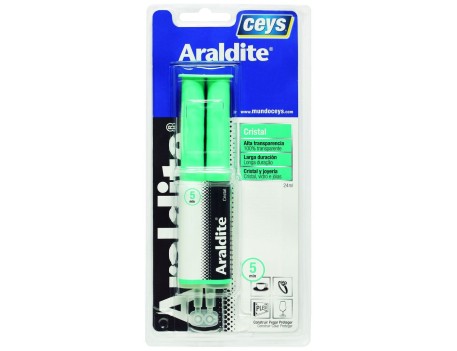 ADHESIVO EPOXI TRANSPARENTE ARALDITE CRISTAL 24ML CEYS