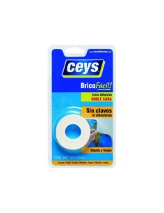 CINTA ADHESIVA DOBLE CARA CEYS BRICOFÁCIL 19MM X 2M