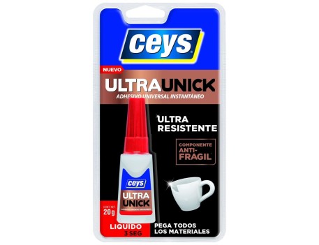 ADHESIVO INSTANTÁNEO ULTRAUNICK LÍQUIDO CEYS 20G