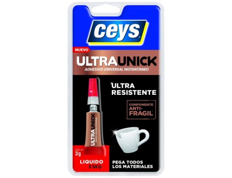 ADHESIVO INSTANTÁNEO ULTRA FUERTE CEYS ULTRAUNICK LÍQUIDO 3G