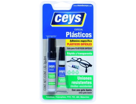 ADHESIVO ESPECIAL PARA PLÁSTICOS DIFÍCILES CEYS 3G+4ML