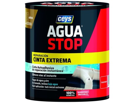 CINTA IMPERMEABLE AUToadhesiva TRANSPARENTE AGUASTOP CEYS 10CMX1.5M