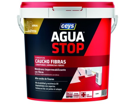 IMPERMEABILIZANTE CAUCHO ACRÍLICO CON FIBRAS BLANCO 5KG