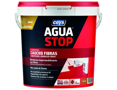 IMPERMEABILIZANTE CEYS AGUA STOP CAUCHO FIBRAS 5KG