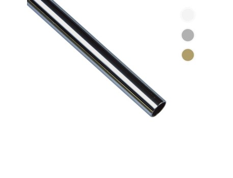 BARRA CORTINA METAL CROMADO 12MM 4M AMIG