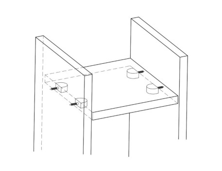 SOPORTE MEDIA LUNA AMIG 165-14 BLANCO