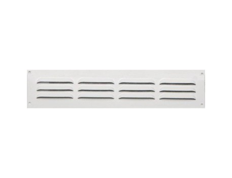 REJILLA ALUMINIO BLANCA 5X25CM CON MOSQUITERA 0.8MM