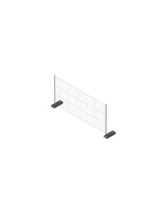 VALLA MÓVIL ESTÁNDAR OBRA 3.50X1.85M GALVANIZADA