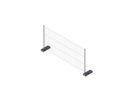 VALLA MÓVIL ESTÁNDAR OBRA 3.50X1.85M GALVANIZADA