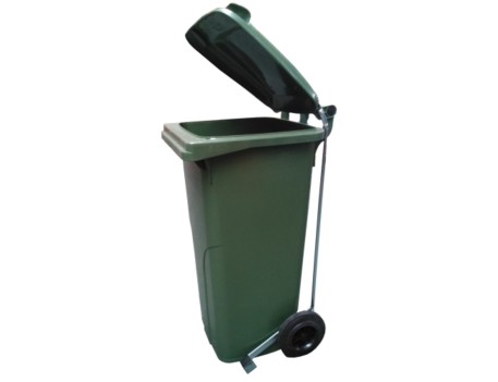 CUBO BASURA 120L VERDE CON PEDAL 9821-PV
