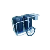 CARRO BARRENDERO 2 CUBO 95LT INOXIDABLE (9830-I)