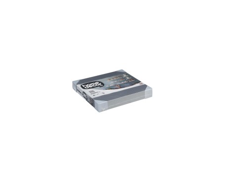 ESTANTE FIJACIÓN INVISIBLE PVC HD 25X25 CM ALUMINIO