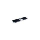 ESTANTE FIJACIÓN INVISIBLE 80X25 CM NEGRO ALTO BRILLO