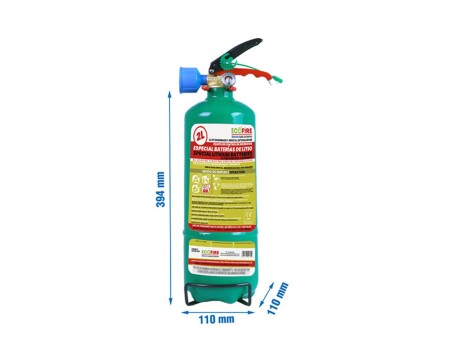 EXTINTOR ECOFIRE GREEN 2L + SOPORTE