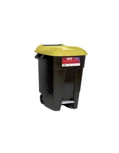 CUBO BASURA ECO TAYG 100L AMARILLO CON PEDAL