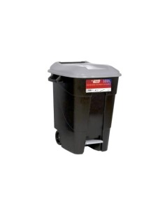 CUBO BASURA ECO TAYG 100L CON PEDAL GRIS