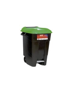 CUBO BASURA ECO TAYG 100L CON PEDAL VERDE