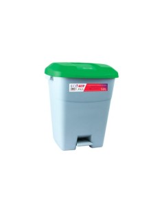 CUBO BASURA ECO TAYG 50 L CON PEDAL VERDE