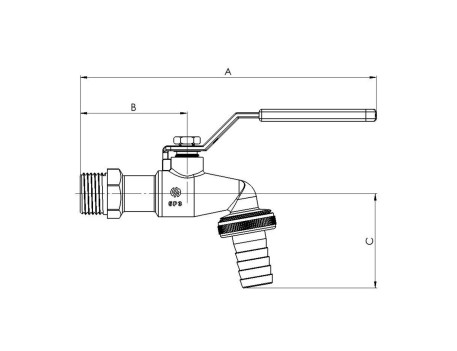 GRIFO CURVO SENA 1 PALANCA LATÓN CROMADO