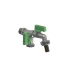 GRIFO DOBLE MAC ARCO 1/2X3/4X3/4 MAN. VERDE