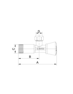 VÁLVULA ESCUADRA REGULACIÓN 1/2M-3/8M ARCO Z0900 2