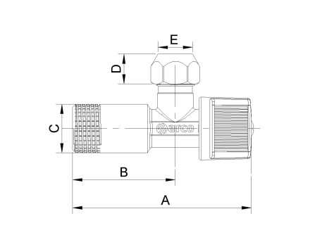 VÁLVULA ESCUADRA ARCO-DELT 1/2 X 3/8 DE605