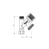 VÁLVULA LAVADORA CONEKTA ARCO 3/8TL-3/4M X 3/8M
