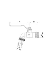 GRIFO CURVO 1/2 X 1/2 PULGADA PALANCA ARCO 2