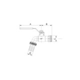 GRIFO CURVO 1/2 X 3/4 PULGADA PALANCA ARCO