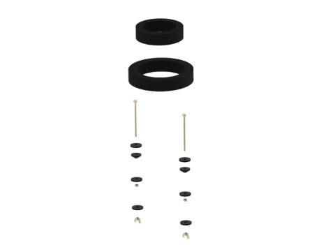 KIT TORNILLOS FIJACION INODORO M6X90 ACERO GALVANIZADO