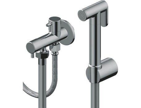 CONJUNTO HIGIÉNICO DUCHETA BIDET METÁLICO CROMADO FLEX 120CM