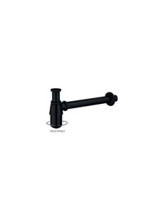 SIFÓN BOTELLA LATÓN NEGRO MATE 1 1/4 EXTENSIBLE