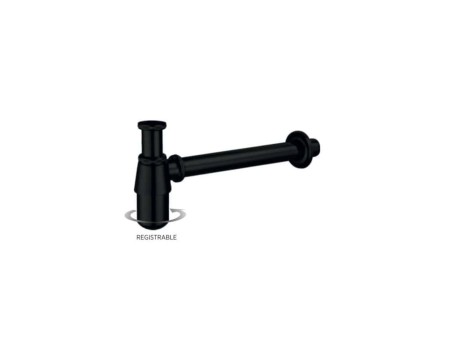 SIFÓN BOTELLA LATÓN NEGRO MATE 1 1/4 EXTENSIBLE