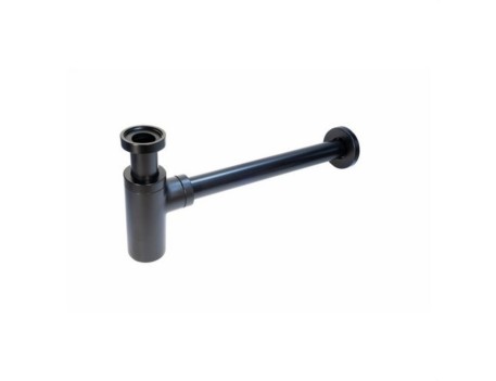 SIFÓN BOTELLA LATÓN NEGRO 1 1/4 EXTENSIBLE SALIDA H