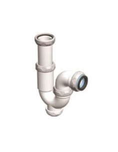 SIFÓN CURVO EXTENSIBLE SALIDA HORIZONTAL Ø40/32MM 11/2
