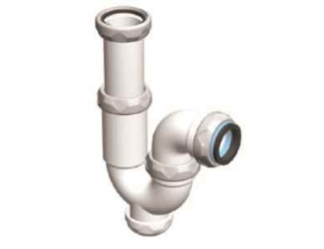 SIFÓN CURVO EXTENSIBLE SALIDA HORIZONTAL Ø40/32MM 11/2
