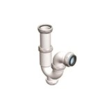 SIFÓN CURVO EXTENSIBLE SALIDA HORIZONTAL Ø40/32MM 11/2