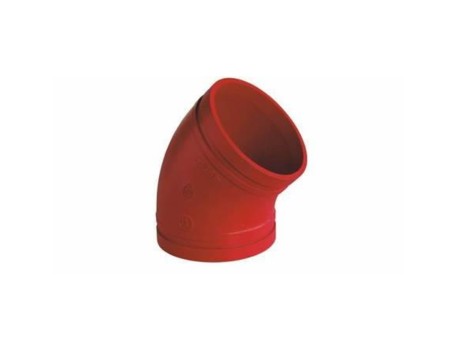 CODO 45º RANURADO ROJO INCIENDIOS 2 PULG 50MM