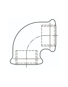 CODO 90° H/H ACERO NEGRO ROSCADO 2