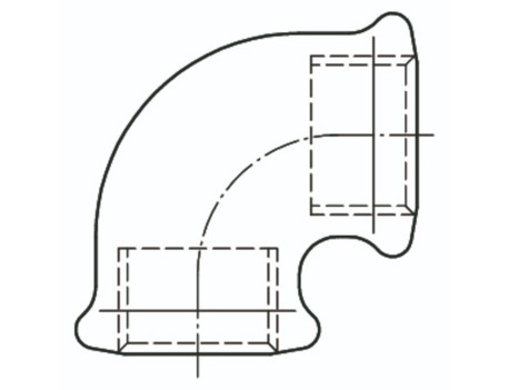 CODO 90° H/H ACERO NEGRO ROSCADO
