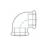 CODO 90° H/H ACERO NEGRO ROSCADO
