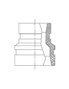 REDUCCIÓN CONCÉNTRICA RANURADA ROJO 2X1½ ATUSA 2