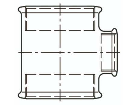 TE REDUCIDA NEGRO 2½X1-2½ HIERRO MALEABLE