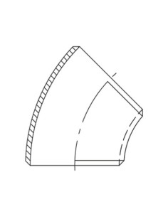 CURVA EN10253 3D 45º 168.3MM 6 3MM ATUSA 2