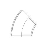 CURVA EN10253 3D 45º 168.3MM 6 3MM ATUSA